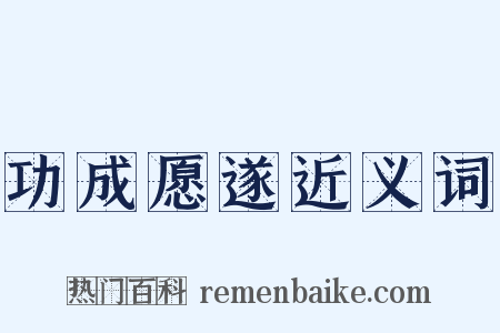 功成愿遂近义词是什么意思的图片